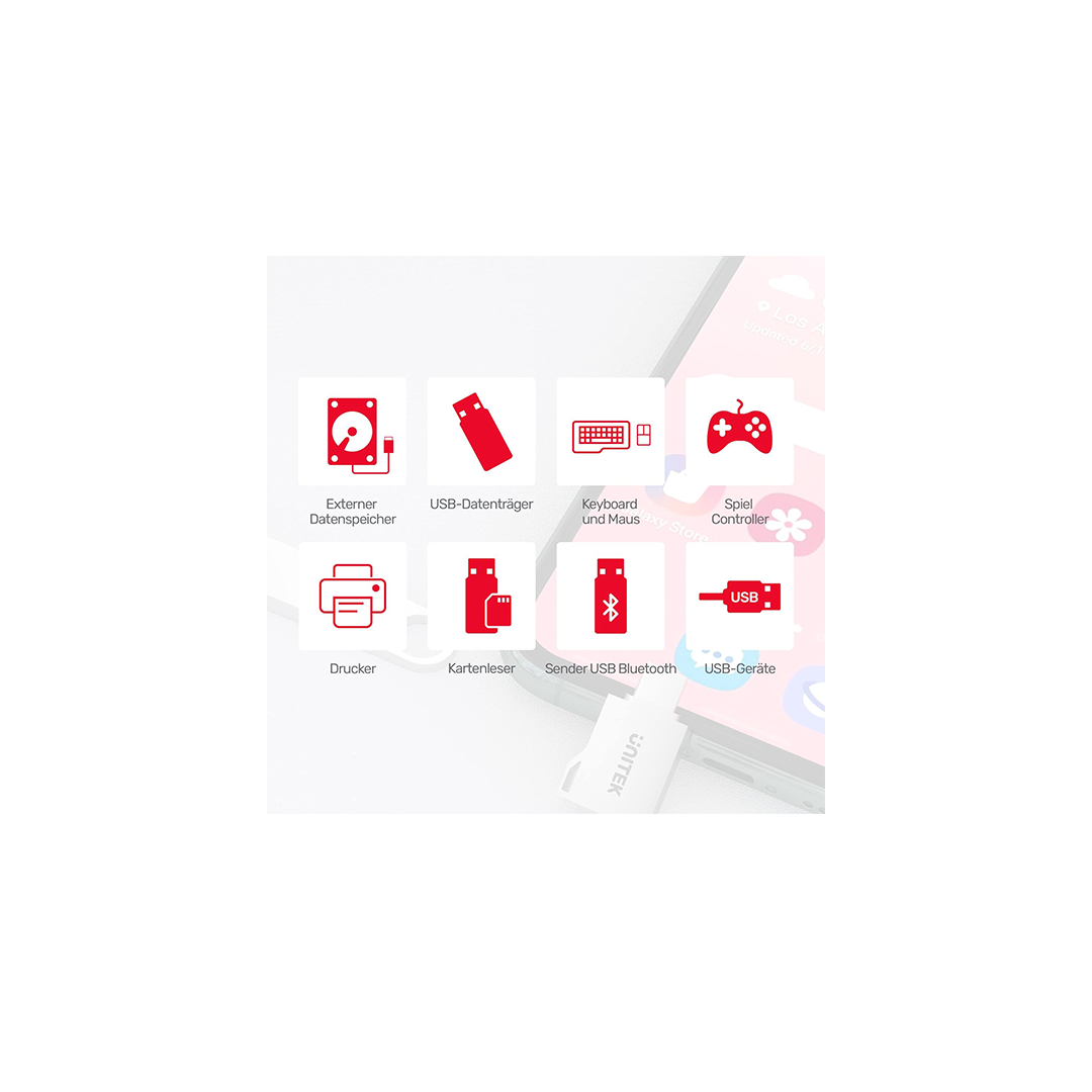 محول Unitek A1025GNI USB-C إلى USB-A OTG محول Unitek A1025GNI USB-C إلى USB-A OTG